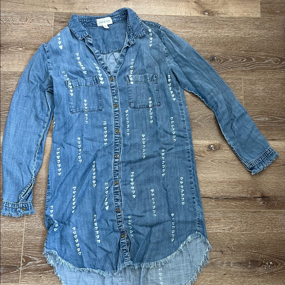 Cloth and stone denim dress